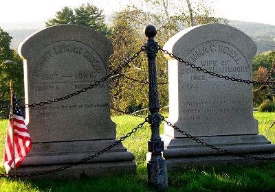 Dwight and Emma Moody gravestones
